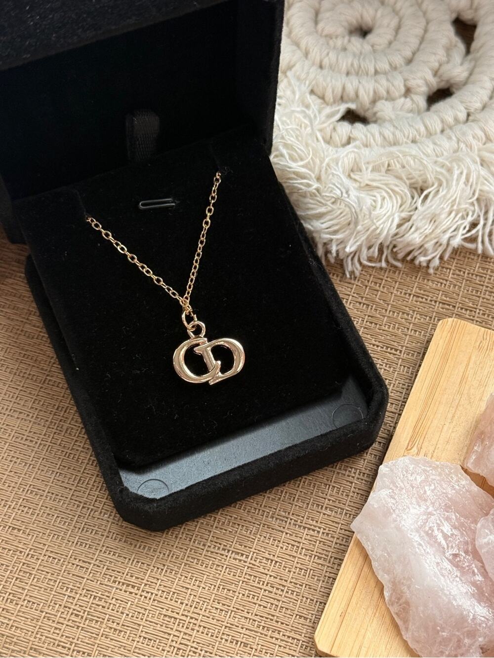 ONLY 1! Vintage Dior CD logo Upcycled Necklace